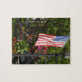 USA, New York, Lewiston. Amerikanische Flagge Puzzle (Horizontal)