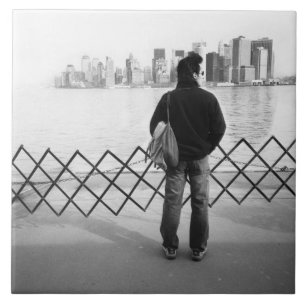 USA, NEW YORK: New York City an Bord der Staten Fliese