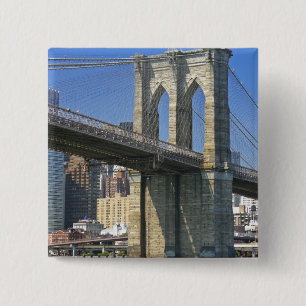 USA, New York, New York City. Brooklyn Bridge Button