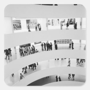 USA, New York, New York City: Die Guggenheim 2 Quadratischer Aufkleber