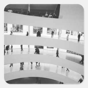 USA, New York, New York City: Die Guggenheim 5 Quadratischer Aufkleber