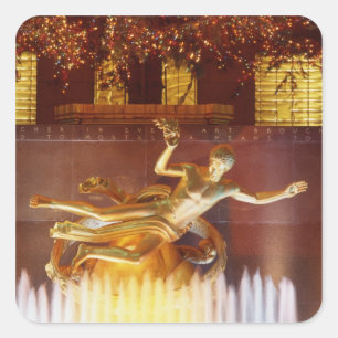USA, New York, New York City, Freiheitsstatue Quadratischer Aufkleber