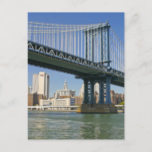 USA, New York, New York City. Manhattan Bridge Postkarte