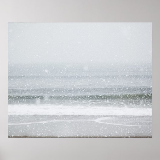 USA, New York Staat, Rockaway Beach, Schneesturm 2 Poster (Vorne)