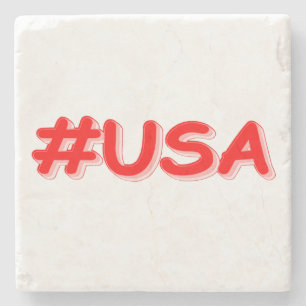 "#USA" Niedliches Design. Jetzt kaufen Steinuntersetzer