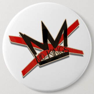 USA No Kings Protest-Typografie-Statement Button