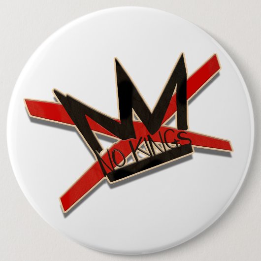 USA No Kings Protest-Typografie-Statement Button (Vorderseite)