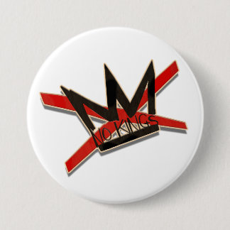 USA No Kings Protest-Typografie-Statement Button