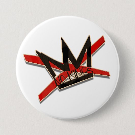 USA No Kings Protest-Typografie-Statement Button (Vorderseite)