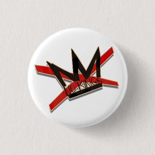 USA No Kings Protest-Typografie-Statement Button (Vorderseite)