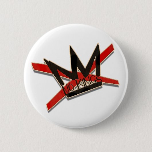USA No Kings Protest-Typografie-Statement Button (Vorderseite)