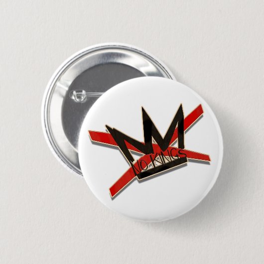 USA No Kings Protest-Typografie-Statement Button (Vorne & Hinten)