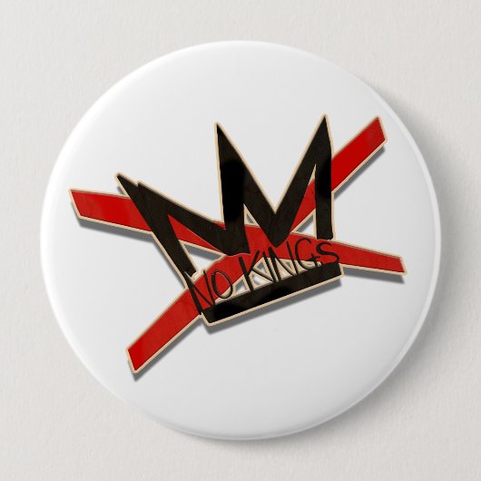 USA No Kings Protest-Typografie-Statement Button (Vorderseite)