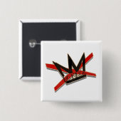 USA No Kings Protest-Typografie-Statement Button (Vorne & Hinten)