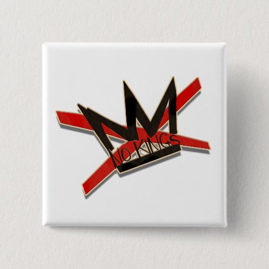 USA No Kings Protest-Typografie-Statement Button (Vorderseite)