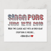 USA-Nordkorea-Treffen in Singapur Postkarte (Vorderseite)