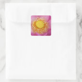USA; North Carolina; Lotus blüht in Quadratischer Aufkleber (Tasche)