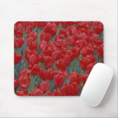 USA, Ohio, Cincinnati. Bett aus roten Tulpen Mousepad (Mit Mouse)