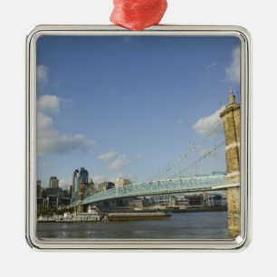 USA, Ohio, Cincinnati: Roebling-Hängebrücke 2 Ornament Aus Metall