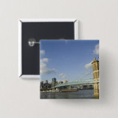 USA, Ohio, Cincinnati: Roebling Suspension 2 Button (Vorne & Hinten)