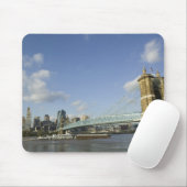 USA, Ohio, Cincinnati: Roebling Suspension 2 Mousepad (Mit Mouse)