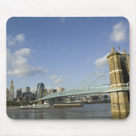 USA, Ohio, Cincinnati: Roebling Suspension 2 Mousepad (Vorne)