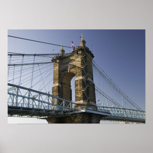 USA, Ohio, Cincinnati: Roebling Suspension 3 Poster (Vorne)