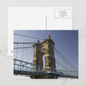 USA, Ohio, Cincinnati: Roebling Suspension 3 Postkarte (Vorne/Hinten)