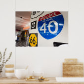 USA, Oklahoma, Clinton, Route 66 Museum Poster (Küche)