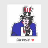 USA Onkel Sam Aufkleber (Blatt)