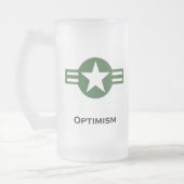 USA Optimism Green Mattglas Bierglas (Links)