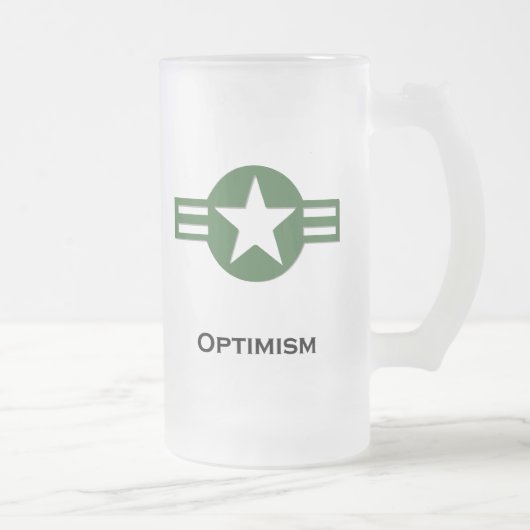 USA Optimism Green Mattglas Bierglas (Rechts)