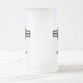 USA Optimismus schwarz Mattglas Bierglas (Mittel)