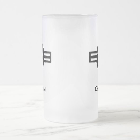 USA Optimismus schwarz Mattglas Bierglas (Mittel)