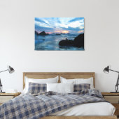 USA, Oregon, Bandon Beach. Seagull auf Felsen Leinwanddruck (Insitu (Schlafzimmer))