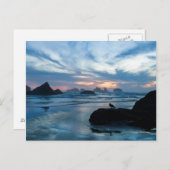 USA, Oregon, Bandon Beach. Seagull auf Felsen Postkarte (Vorne/Hinten)