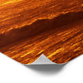 USA, Oregon, Bandon. Sonnenuntergang über Wellen u Poster (Ecke)