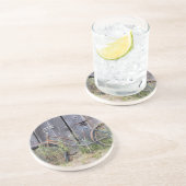 USA, Oregon, Bend. Ein verdünntes altes Fahrrad Getränkeuntersetzer (Seite)