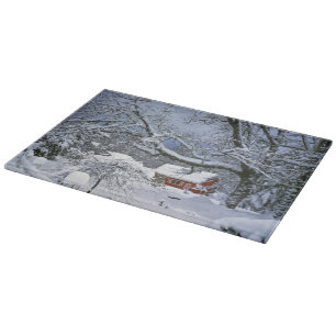 USA, Oregon, Clackamas County. Frischer Schnee Schneidebrett