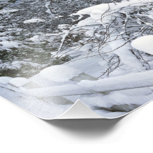 USA, Oregon, Clackamas Landkreis. Frischer Schnee Fotodruck (Ecke)