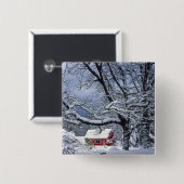 USA, Oregon, Clackamas Landkreis. Frischschneebede Button (Vorne & Hinten)