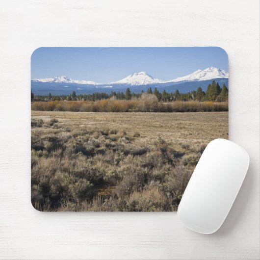 USA, Oregon, Feld mit Schnee bedeckten Kaskade Mousepad (Mit Mouse)