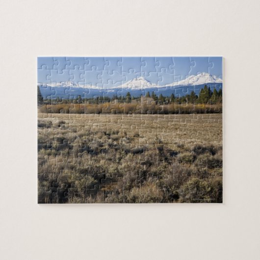 USA, Oregon, Feld mit Schnee bedeckten Kaskade Puzzle (Horizontal)