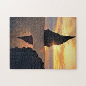 USA, Oregon. Felsbildung bei Sonnenuntergang Puzzle (Horizontal)