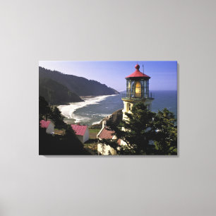 USA, Oregon, Florence. Leuchtturm Heceta Head Leinwanddruck