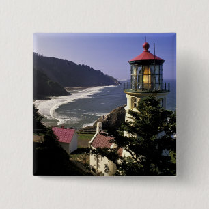 USA, Oregon, Florenz. Heceta Head Lighthouse Button