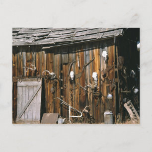 USA, Oregon, Harney Landkreis. Altwohnhalle Postkarte