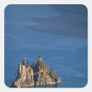 USA, Oregon, Kratersee, Phantom Ship Quadratischer Aufkleber