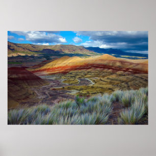 USA, Oregon. Landschaft der Painted Hills Poster