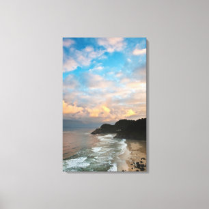 USA, Oregon. Leuchtturm Heceta Head am Morgen Leinwanddruck